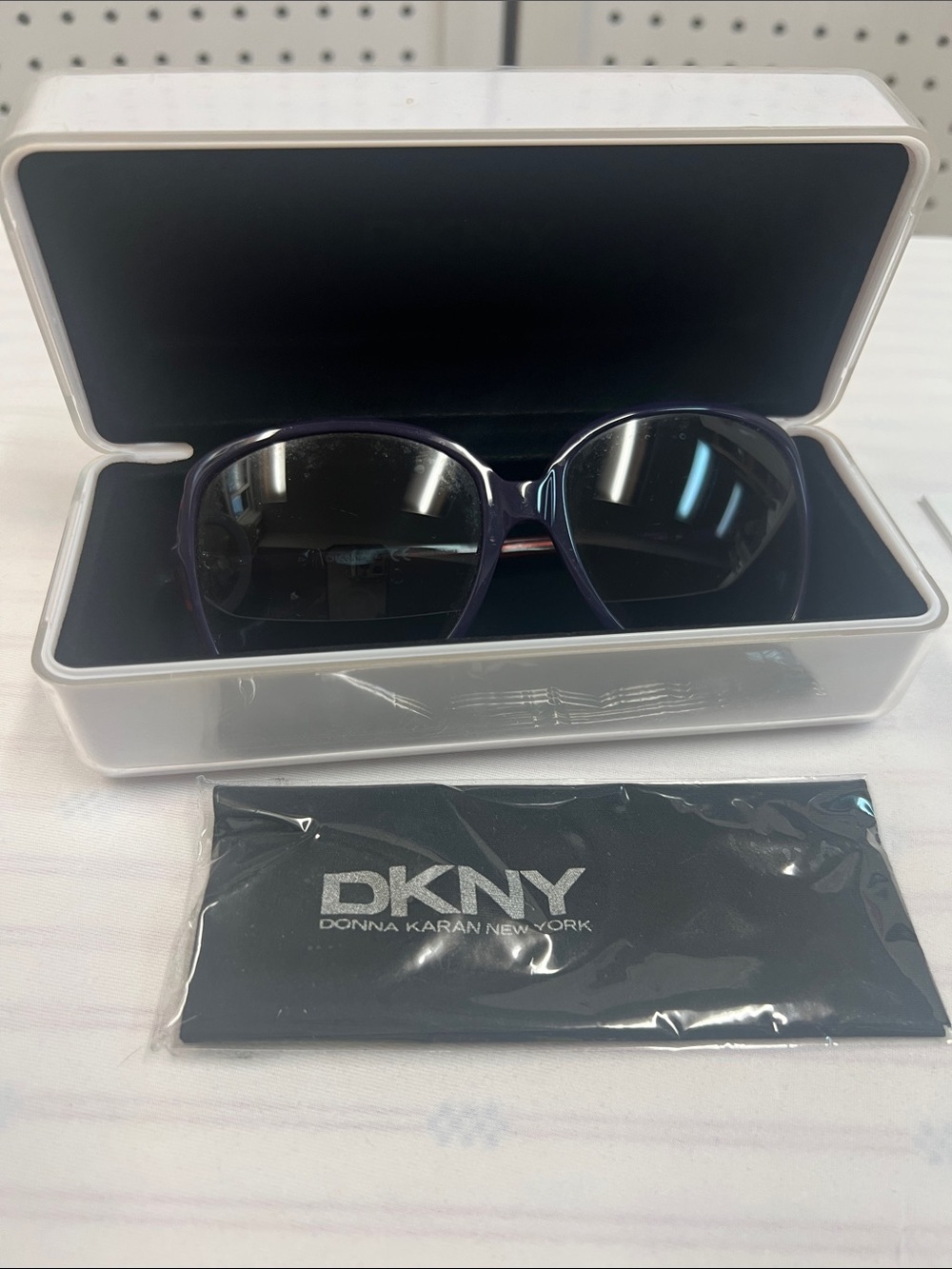 DKNY Women's Purple Sunglasses with DKNY Cleaning Cloth and Case